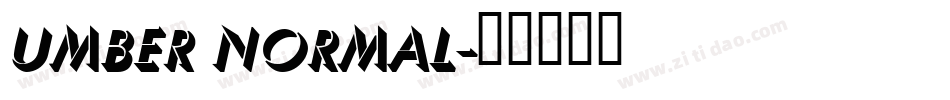Umber Normal字体转换